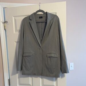 Klassy Network Gray Pinstripe Blazer